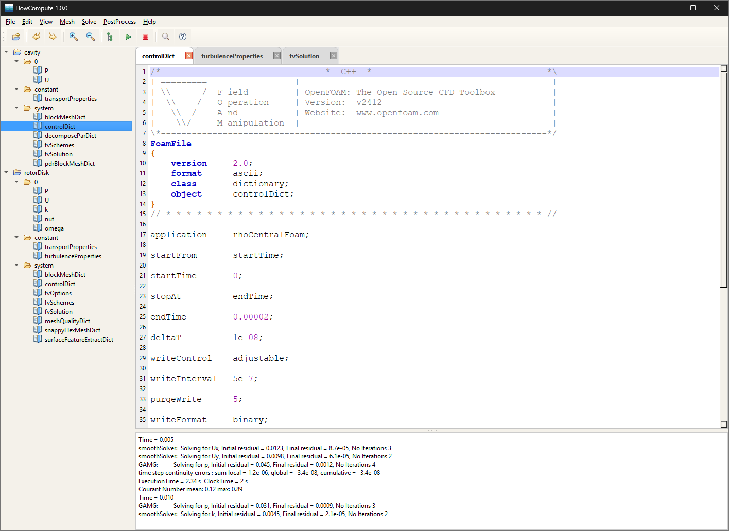 The FlowCompute Graphical User Interface